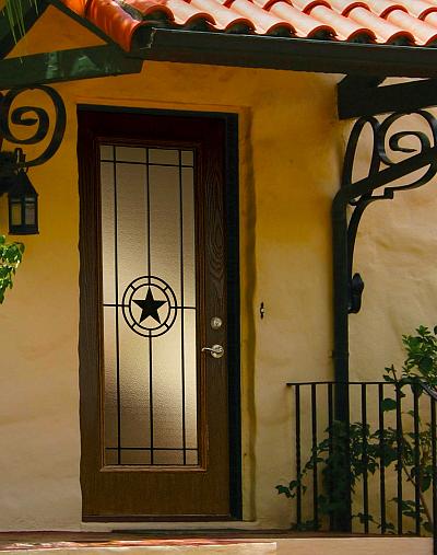 Elegant Star Wrought Iron Decorative Glass from Inspired by Glass in St. Louis, Missouri